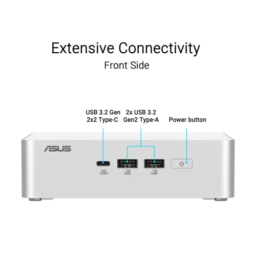 Máy tính Mini PC ASUS NUC 15 PRO+ NUC15CRS| Ultra 5 225H | 2xDDR5 | INTEL ARC GPU | 2xNVMe | 2xHDMI | 2xTHUNDERBOLT | WIFI7 BE201 | RJ45 | nOS | RNUC15CRSU500000I